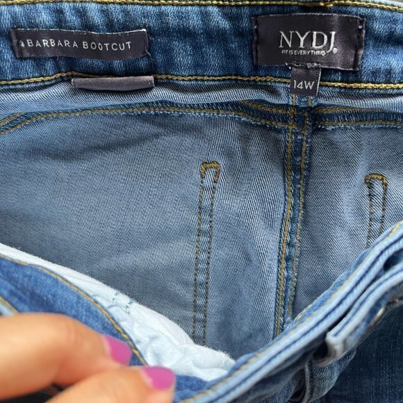 NYDJ Barbara Bootcut Jeans Wdnmbb2339 Blue Womens Plus Size 14W Denim Pa… - Picture 9 of 11